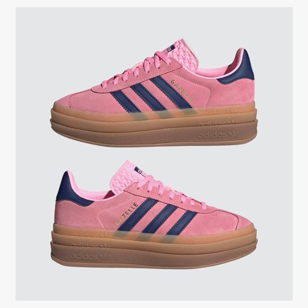 Adidas Gazelle Bold Womens Sneaker Size 9 Pink Navy Gum
Platform Suede